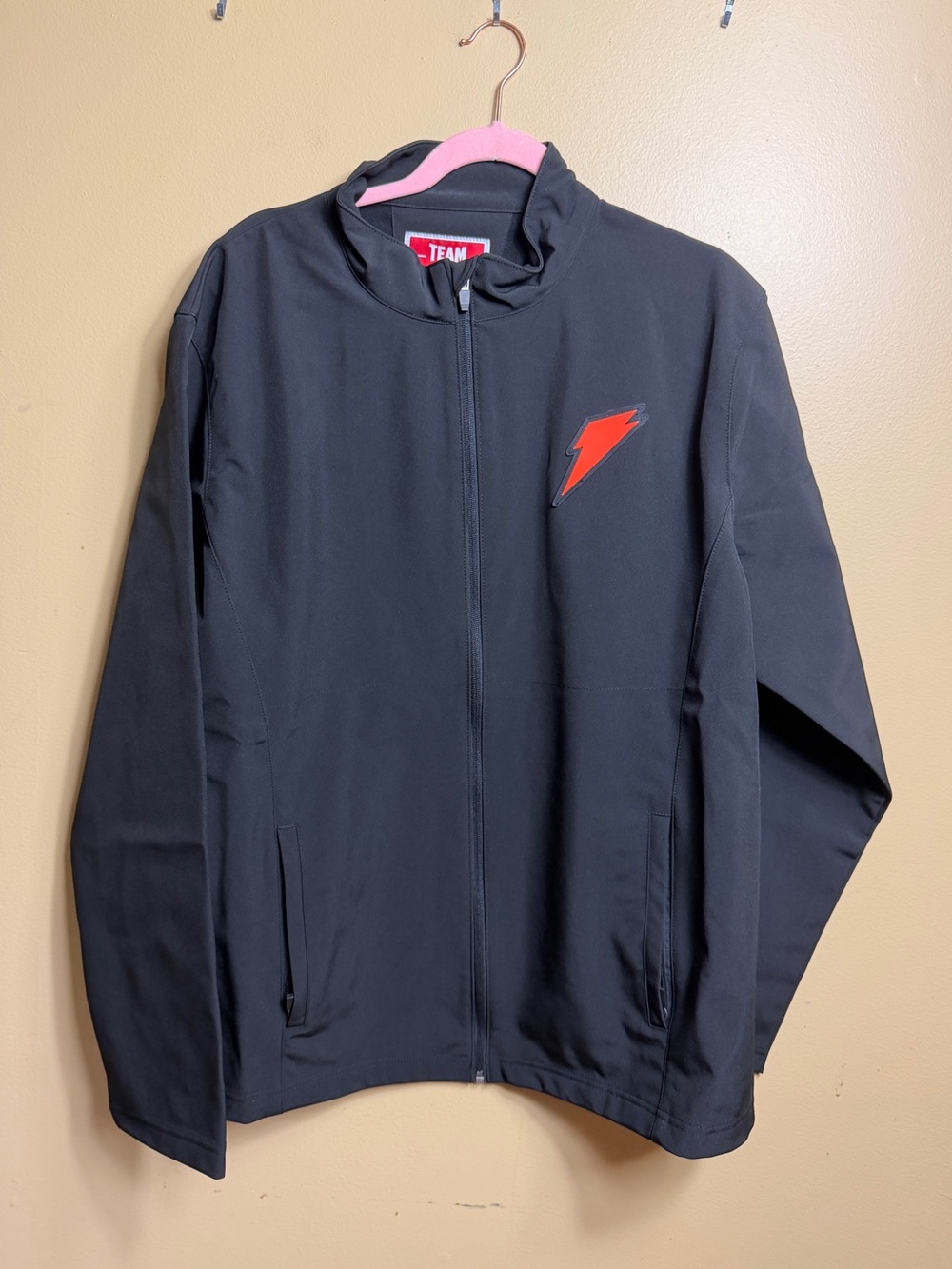 Team 365 Men's XL Softshell Full Zip Jacket Black Gatorade Employee Logo